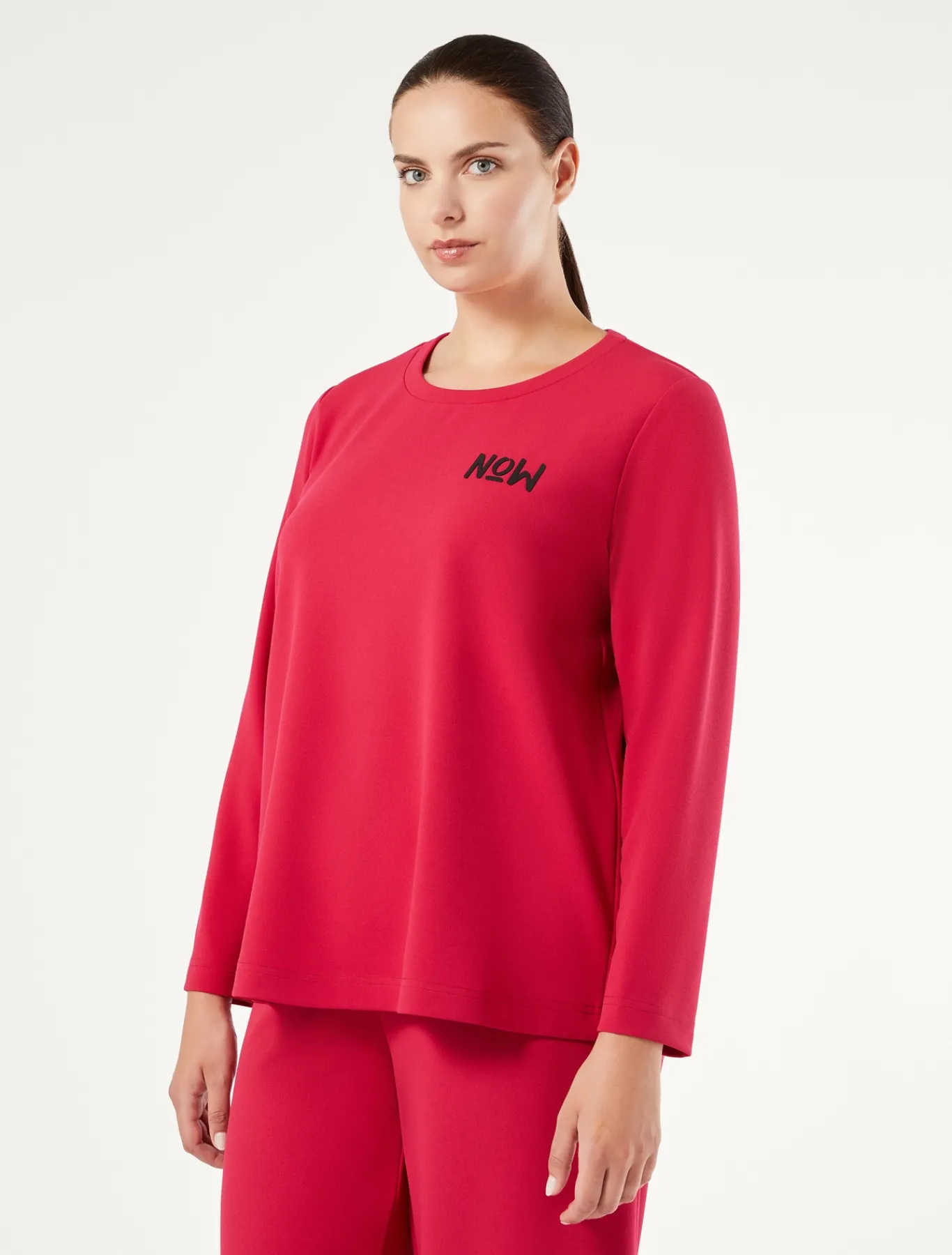 Marina Rinaldi Sweat-shirt en scuba crêpe FUCHSIA Fashion