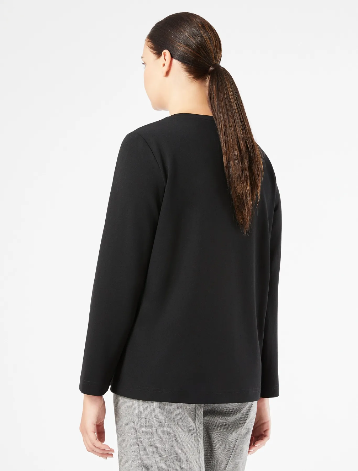 Marina Rinaldi Sweat-shirt en scuba crêpe NOIR Sale