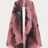 Marina Rinaldi Étole en georgette plissée ROSE Clearance