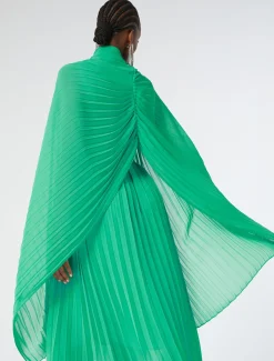Marina Rinaldi Étole en georgette plissée VERTPASTEL Online