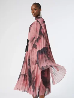 Marina Rinaldi Étole en georgette plissée ROSE Clearance