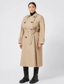 Marina Rinaldi Trench-coat imperméable en coton mélangé KAKI Hot