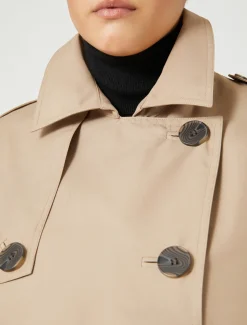 Marina Rinaldi Trench-coat imperméable en coton mélangé KAKI Hot