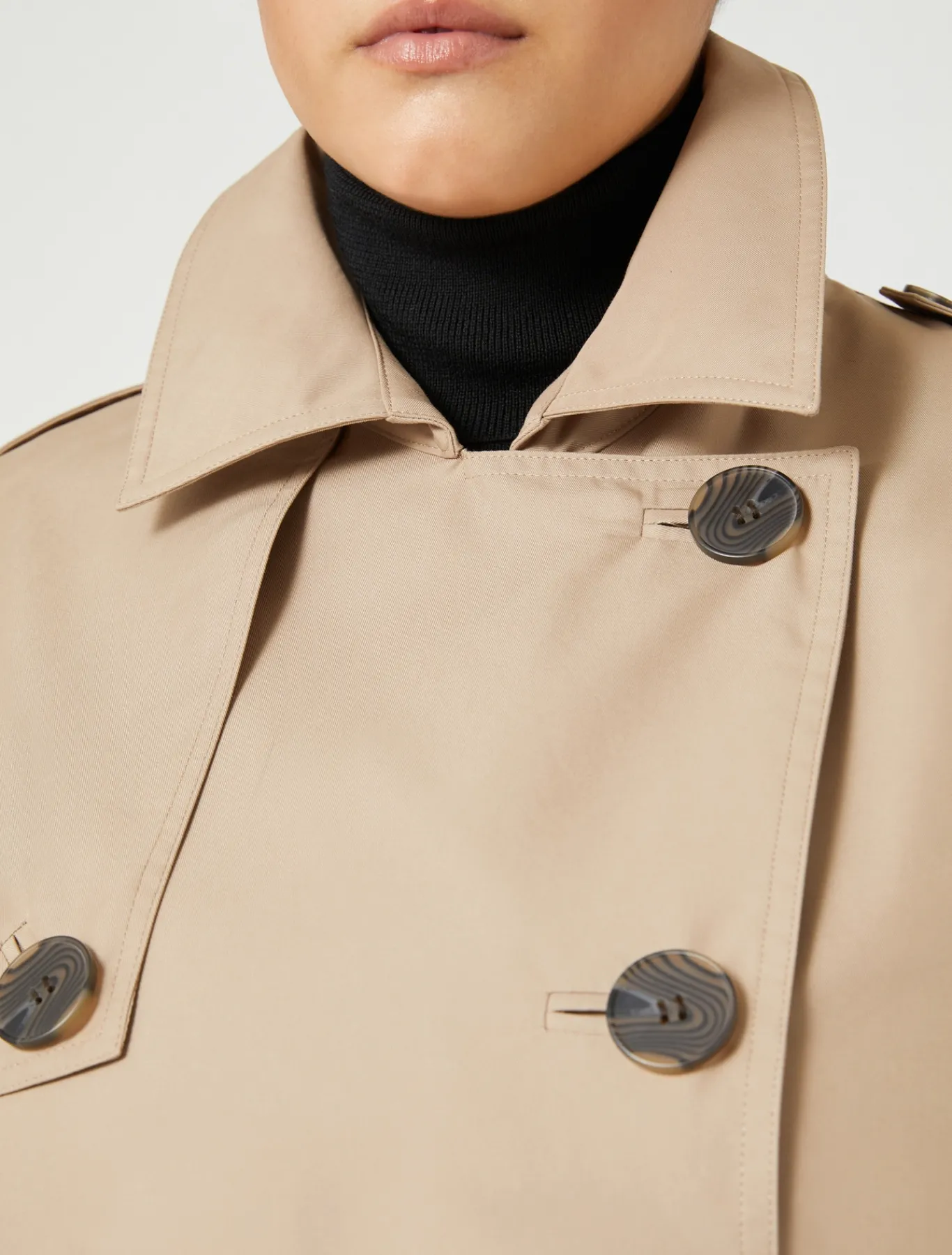 Marina Rinaldi Trench-coat imperméable en coton mélangé KAKI Hot