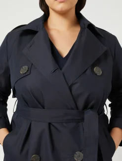 Marina Rinaldi Trench-coat imperméable en coton mélangé BLEUNUIT Fashion