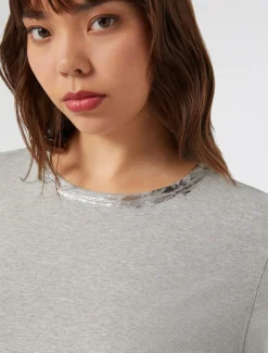 Marina Rinaldi T-shirt brodé en jersey GRISMOYEN Hot