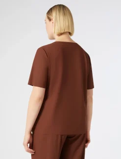 Marina Rinaldi T-shirt brodé en jersey CUIVRE Hot