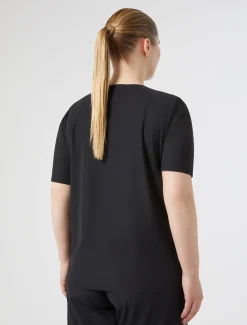 Marina Rinaldi T-shirt brodé en jersey NOIR New