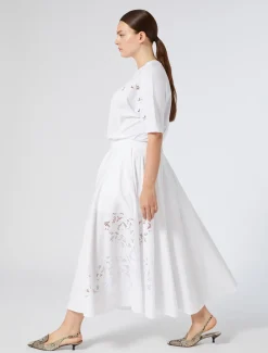 Marina Rinaldi T-shirt brodé en jersey BLANCNEUTRE Discount