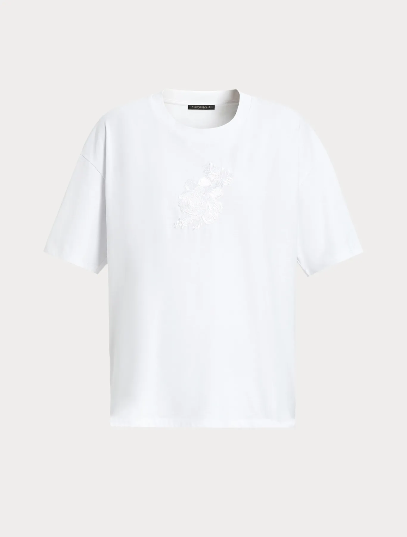 Marina Rinaldi T-shirt brodé en jersey BLANCNEUTRE Clearance
