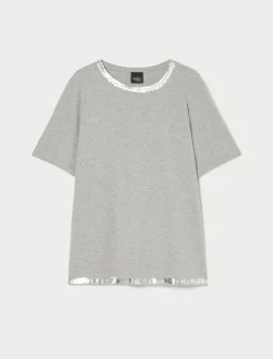Marina Rinaldi T-shirt brodé en jersey GRISMOYEN Hot