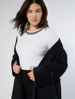 Marina Rinaldi T-shirt brodé en jersey BLANCNEUTRE Online