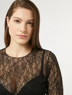 Marina Rinaldi T-shirt en dentelle stretch NOIR Outlet