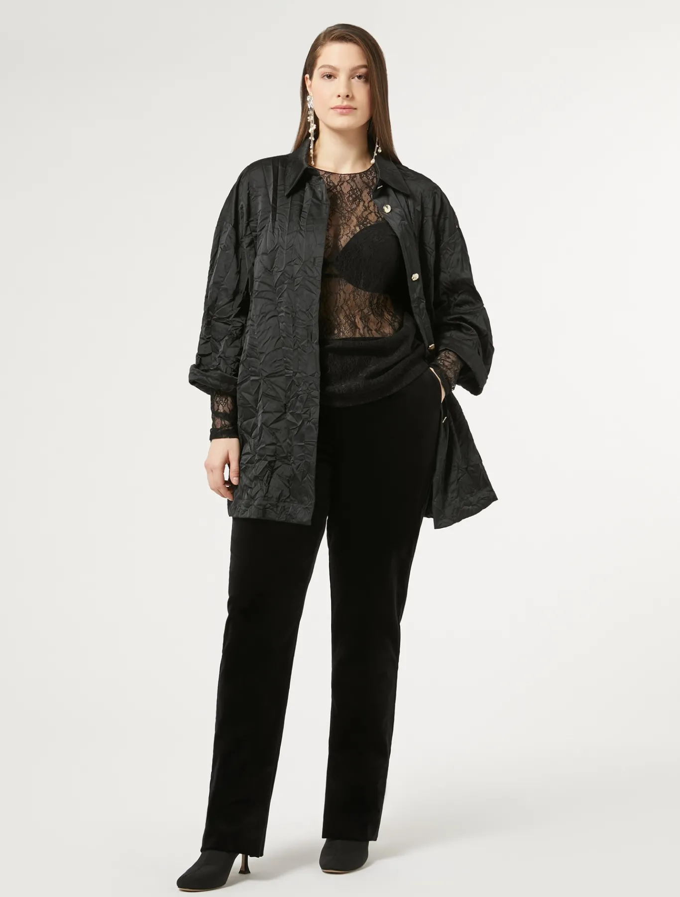 Marina Rinaldi T-shirt en dentelle stretch NOIR Outlet
