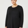 Marina Rinaldi T-shirt en jersey NOIR New
