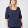 Marina Rinaldi T-shirt en jersey BLEUET Clearance