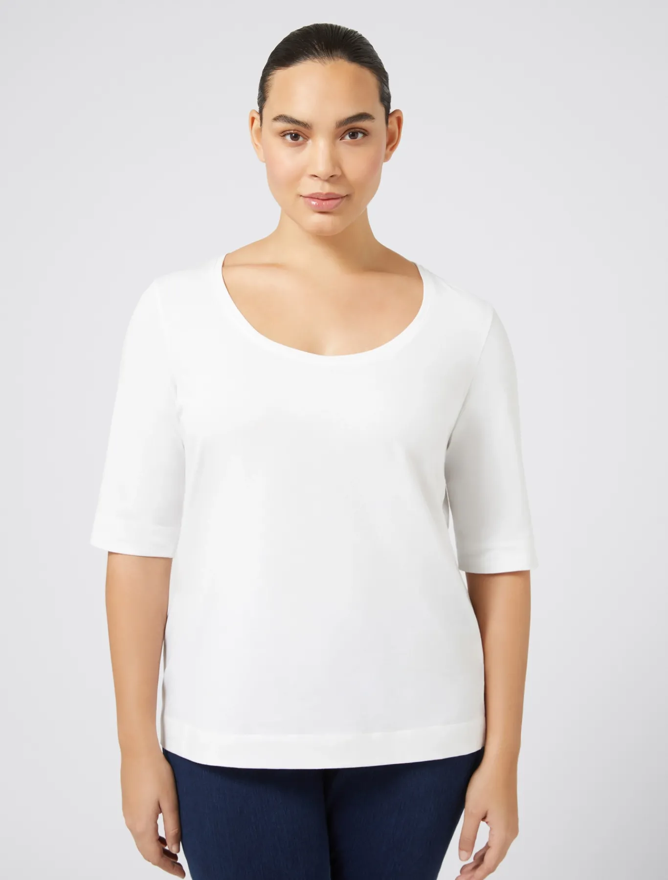 Marina Rinaldi T-shirt en jersey BLANCNEUTRE Sale