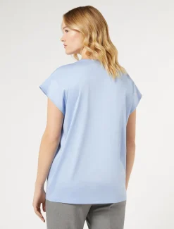 Marina Rinaldi T-shirt en jersey AZURE Outlet