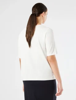 Marina Rinaldi T-shirt en jersey, acétate et soie BLANC Best