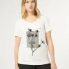 Marina Rinaldi T-shirt en jersey avec broderies IVOIRE Hot
