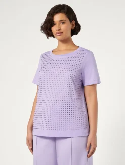 Marina Rinaldi T-shirt en jersey avec strass LILAS New