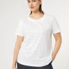 Marina Rinaldi T-shirt en jersey avec strass BLANCNEUTRE Best