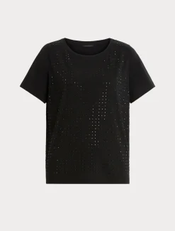 Marina Rinaldi T-shirt en jersey avec strass NOIR Best