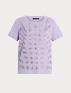 Marina Rinaldi T-shirt en jersey avec strass LILAS New