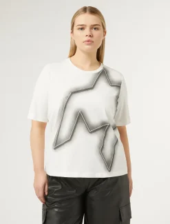 Marina Rinaldi T-shirt en jersey de coton stretch BLANC Best