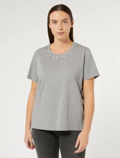 Marina Rinaldi T-shirt en jersey de coton GRISCLAIR Hot