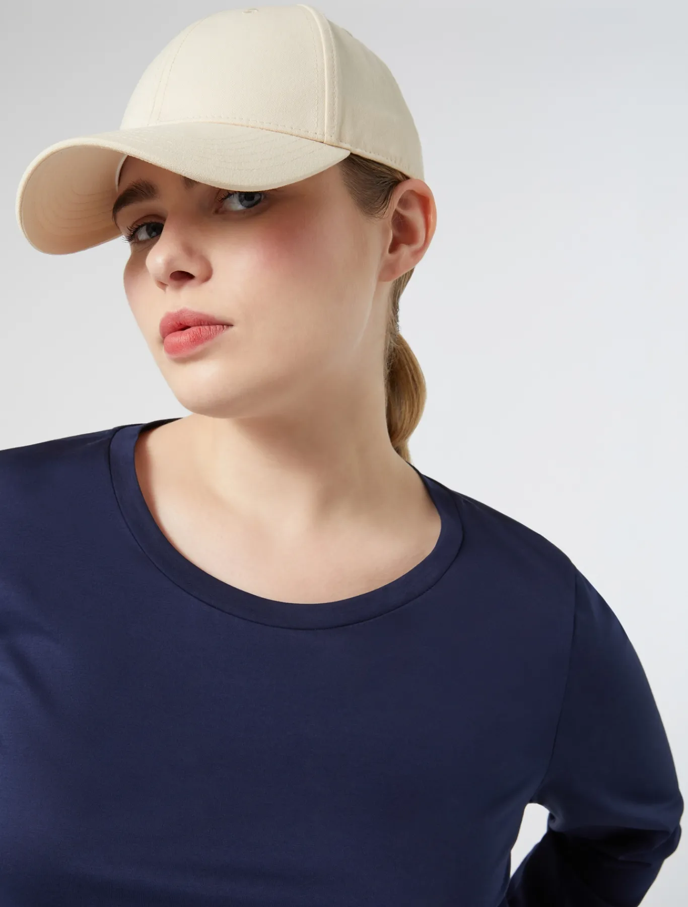 Marina Rinaldi T-shirt en jersey de coton BLEU Discount
