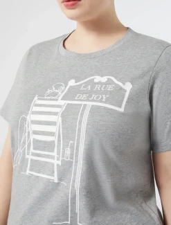 Marina Rinaldi T-shirt en jersey de coton GRISMOYEN Discount