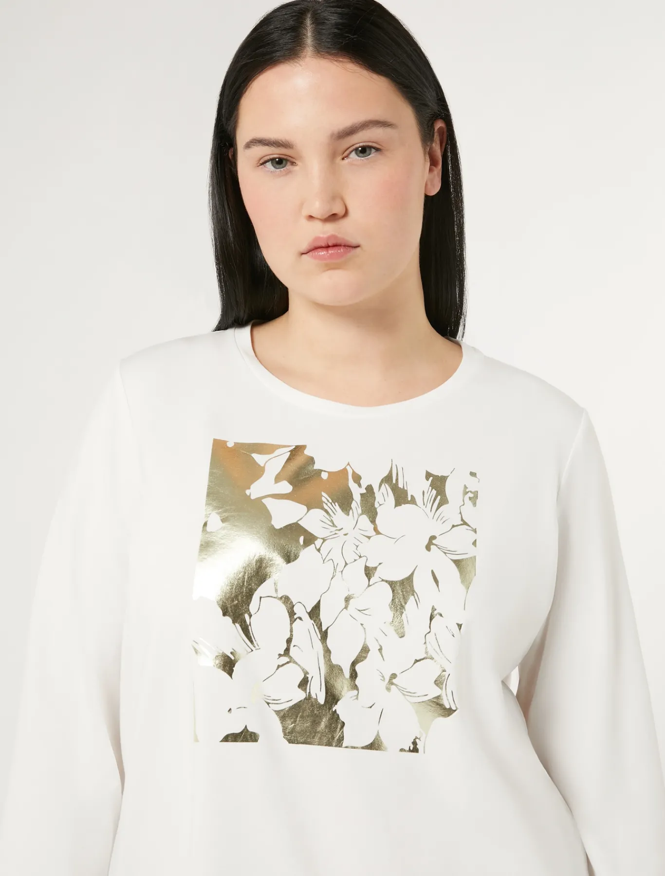 Marina Rinaldi T-shirt en jersey de coton stretch BLANC Sale