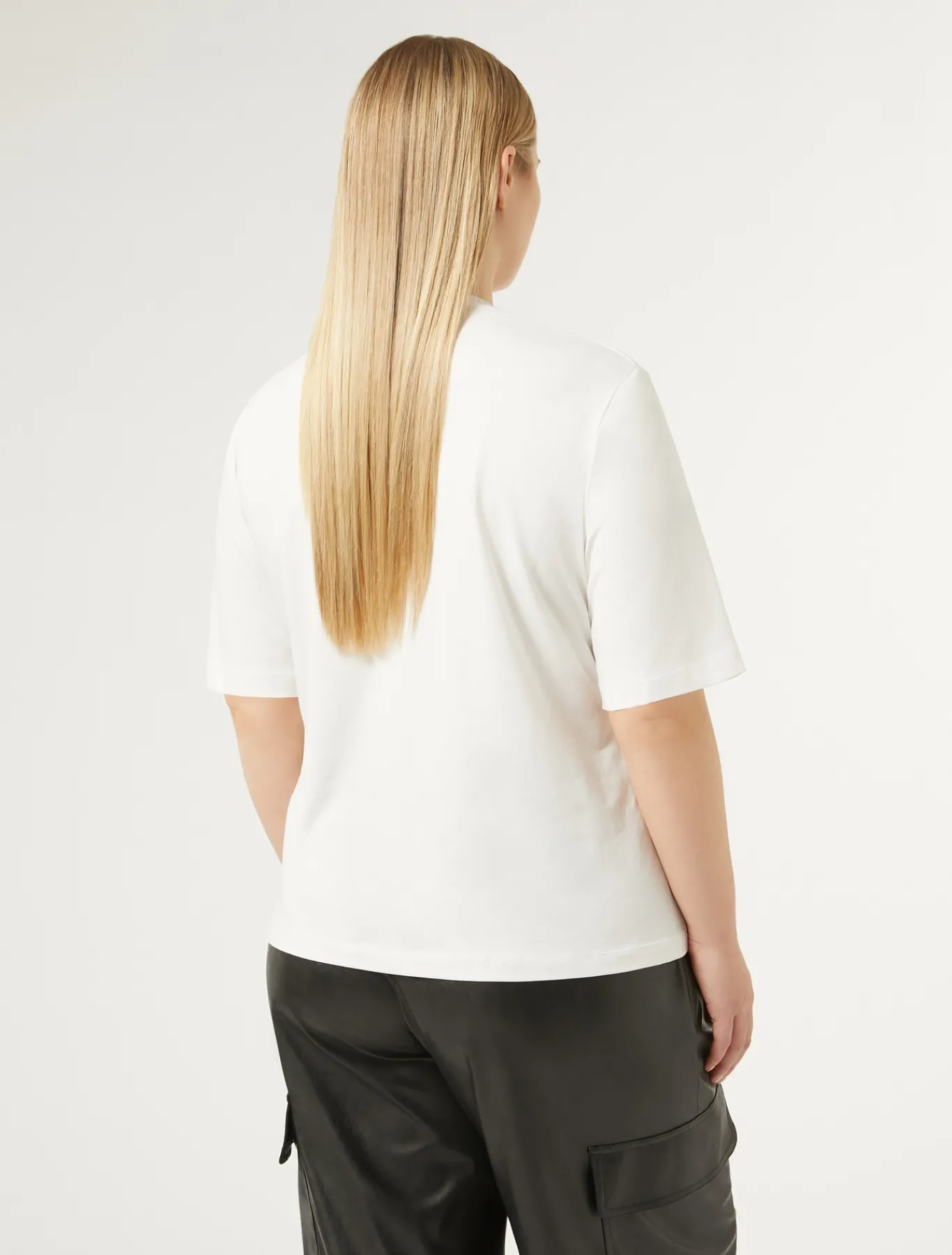 Marina Rinaldi T-shirt en jersey de coton stretch BLANC Best