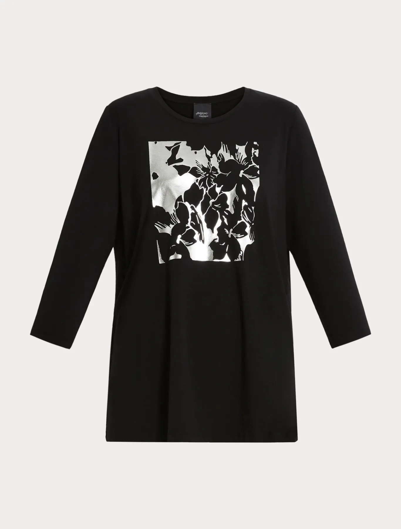 Marina Rinaldi T-shirt en jersey de coton stretch NOIR Discount