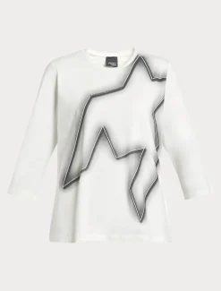 Marina Rinaldi T-shirt en jersey de coton stretch BLANC Best