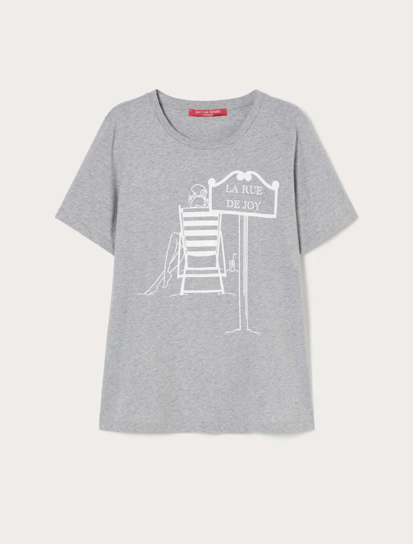 Marina Rinaldi T-shirt en jersey de coton GRISMOYEN Discount
