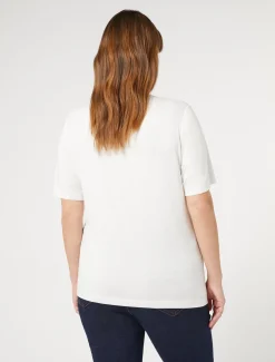 Marina Rinaldi T-shirt en jersey de viscose stretch BLANC Discount