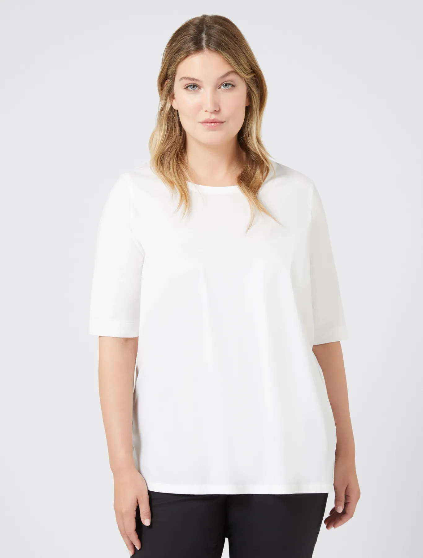 Marina Rinaldi T-shirt en jersey et popeline BLANCNEUTRE Online