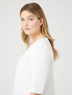 Marina Rinaldi T-shirt en jersey et popeline BLANCNEUTRE Online