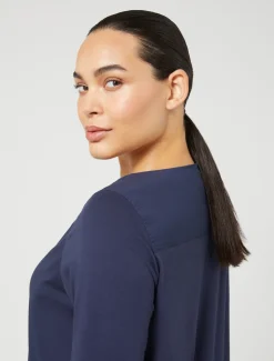Marina Rinaldi T-shirt en jersey et popeline BLEUET Best