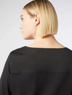Marina Rinaldi T-shirt en jersey et popeline NOIR Sale
