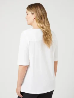 Marina Rinaldi T-shirt en jersey et popeline BLANCNEUTRE Online