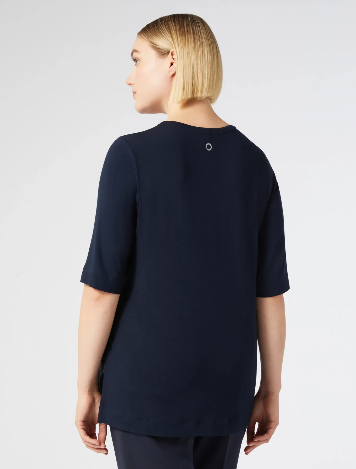 Marina Rinaldi T-shirt en jersey et satin BLEUNUIT Discount
