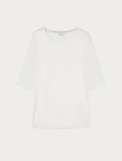 Marina Rinaldi T-shirt en jersey et satin IVOIRE Outlet