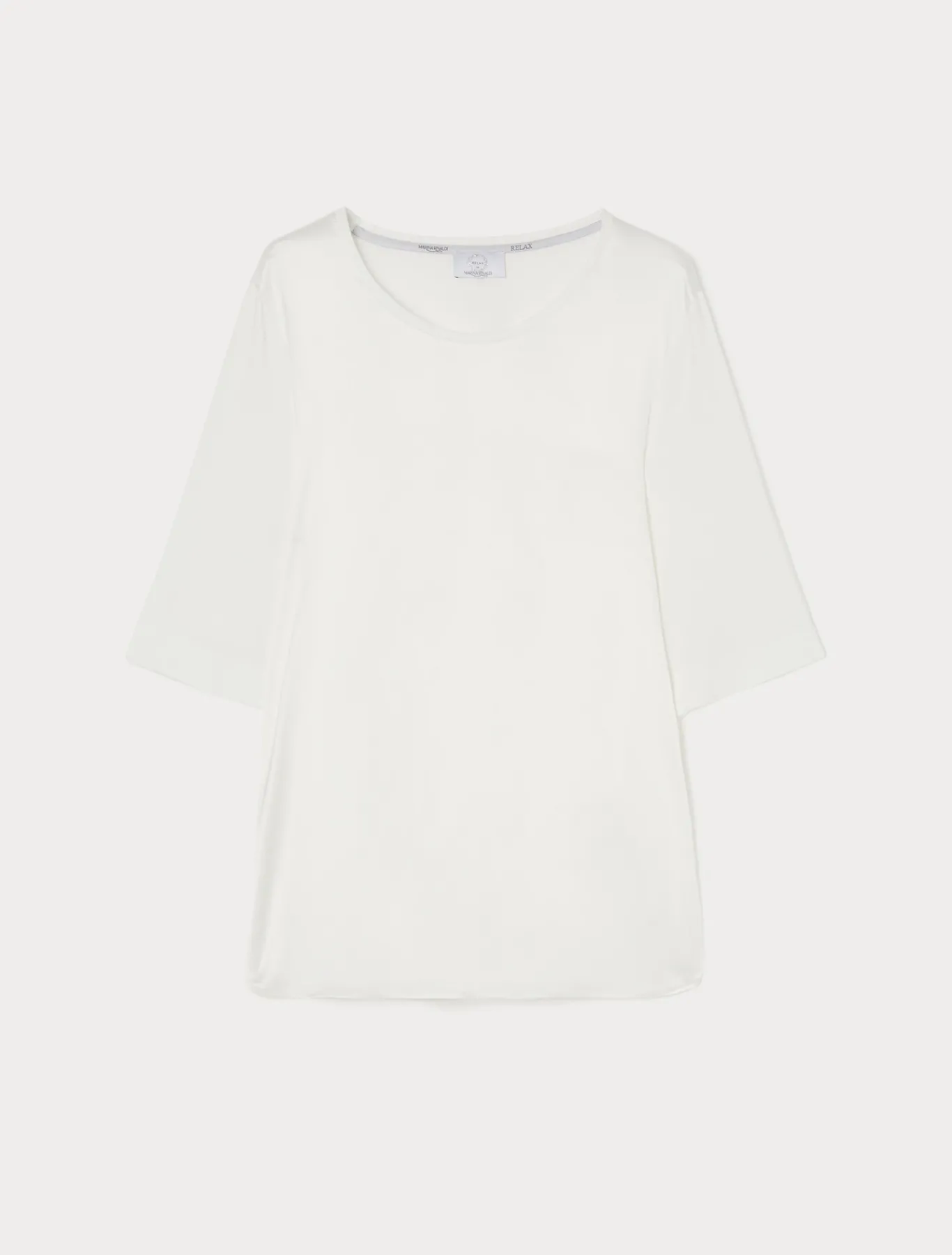 Marina Rinaldi T-shirt en jersey et satin IVOIRE Outlet