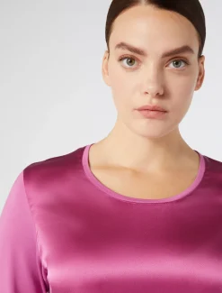 Marina Rinaldi T-shirt en jersey et soie ROSE Hot