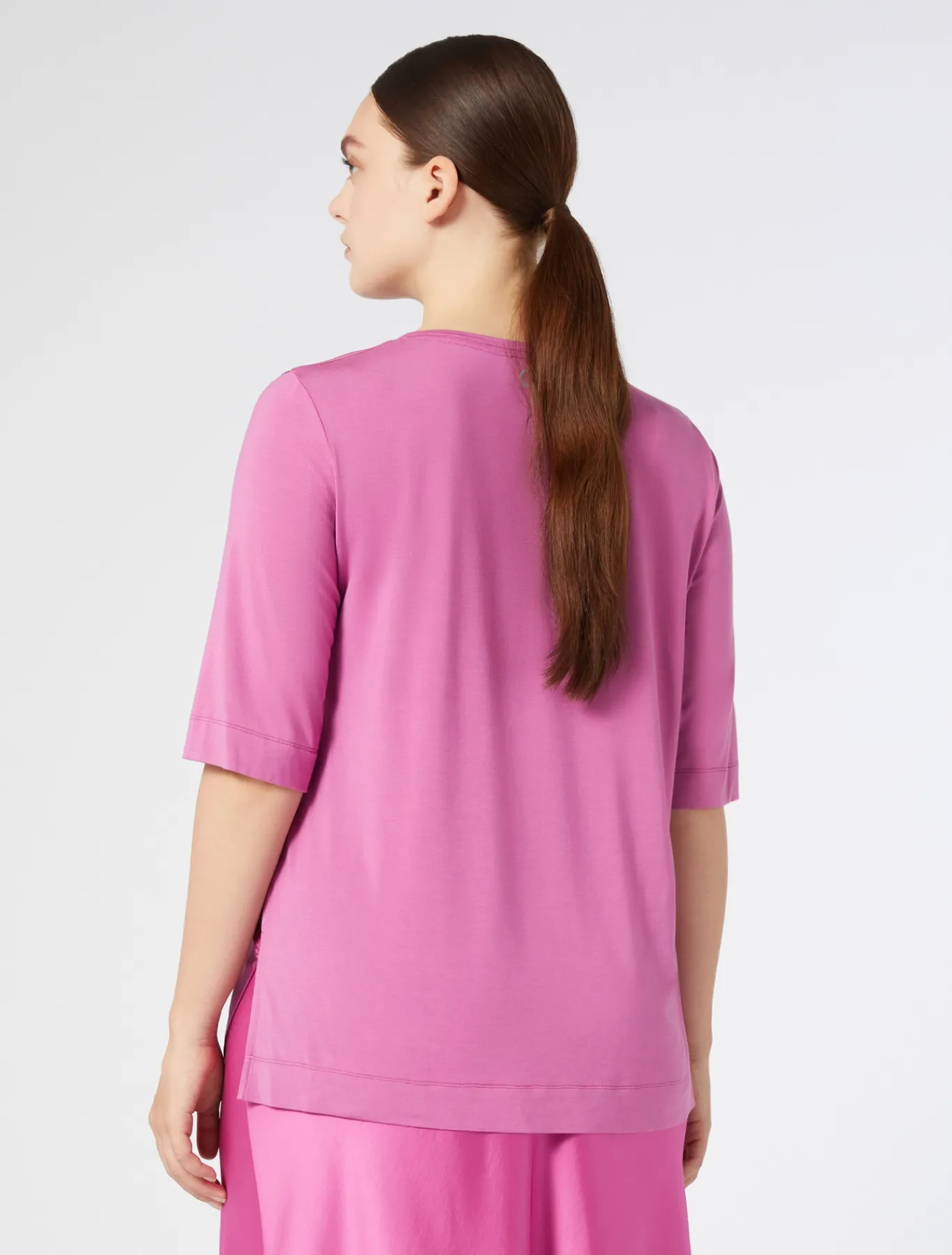 Marina Rinaldi T-shirt en jersey et soie ROSE Hot