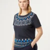 Marina Rinaldi T-shirt en jersey imprimé BLEU Clearance