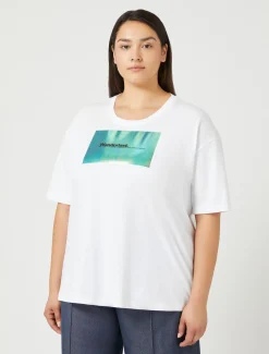 Marina Rinaldi T-shirt en jersey imprimé BLANCNEUTRE Online